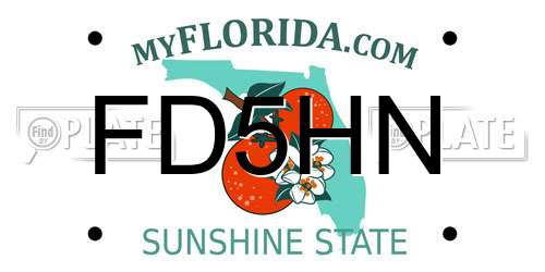FD5HN Florida License Plate