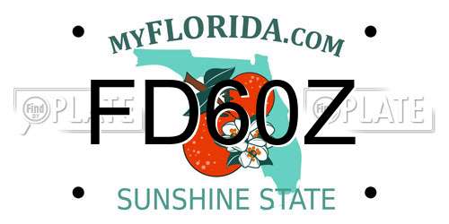 FD60Z Florida License Plate