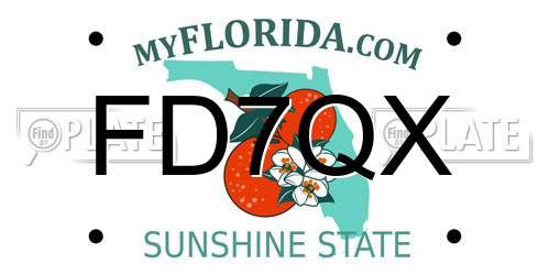 FD7QX Florida License Plate