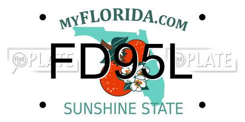 FD95L Florida License Plate