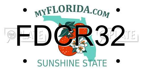 FDCR32 Florida License Plate