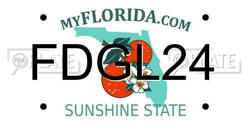 FDGL24 Florida License Plate