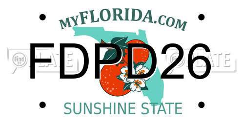 FDPD26 Florida License Plate