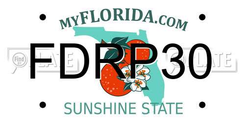 FDRP30 Florida License Plate