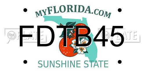 FDTB45 Florida License Plate