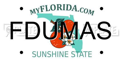 FDUMAS Florida License Plate