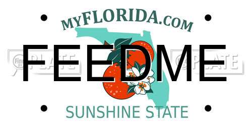 FEEDME Florida License Plate