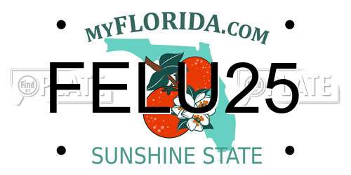 FELU25 Florida License Plate