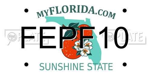 FEPF10 Florida License Plate