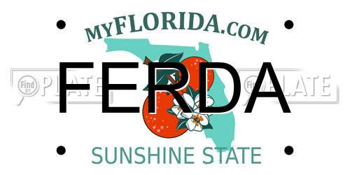 FERDA Florida License Plate