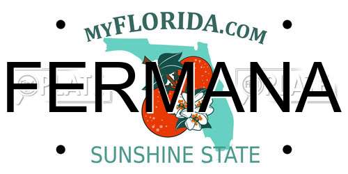 FERMANA Florida License Plate