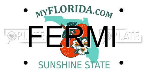 FERMI Florida License Plate