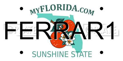 FERRAR1 Florida License Plate