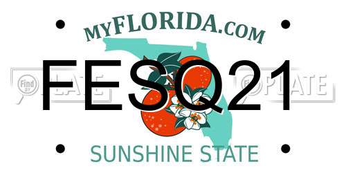 FESQ21 Florida License Plate