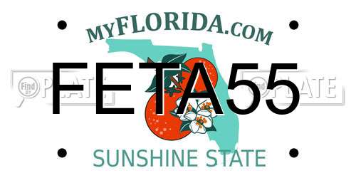 FETA55 Florida License Plate