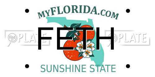FETH Florida License Plate