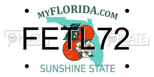 FETL72 Florida License Plate