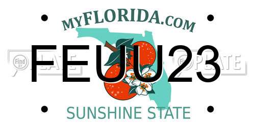 FEUU23 Florida License Plate