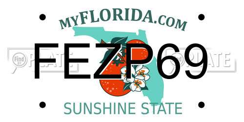 FEZP69 Florida License Plate
