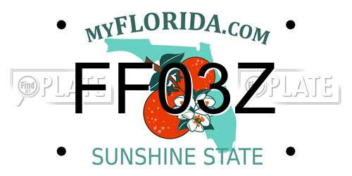 FF03Z Florida License Plate