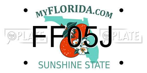 FF05J Florida License Plate