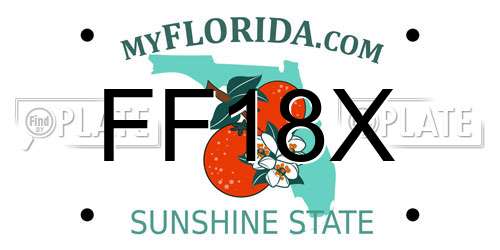 FF18X Florida License Plate