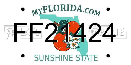 FF21424 Florida License Plate