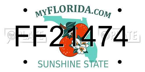 FF21474 Florida License Plate