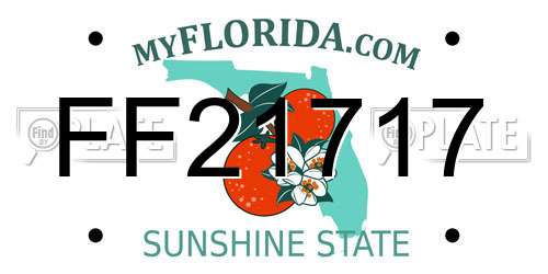 FF21717 Florida License Plate