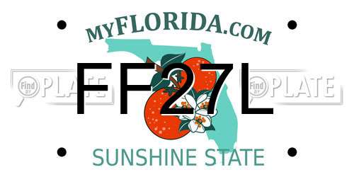 FF27L Florida License Plate