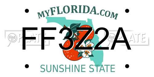 FF3Z2A Florida License Plate