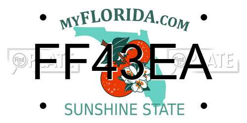 FF43EA Florida License Plate