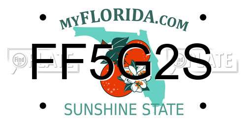 FF5G2S Florida License Plate