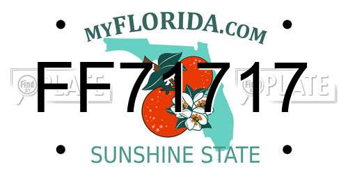 FF71717 Florida License Plate