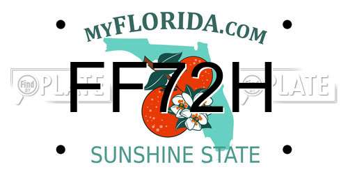 FF72H Florida License Plate