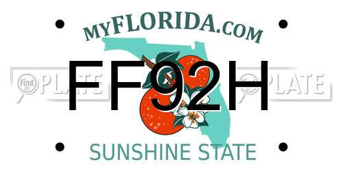 FF92H Florida License Plate
