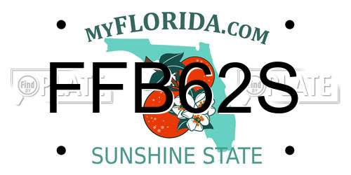 FFB62S Florida License Plate