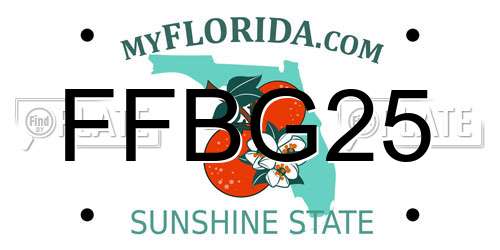 FFBG25 Florida License Plate