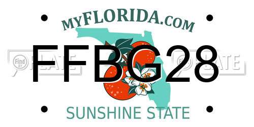 FFBG28 Florida License Plate