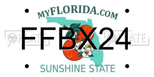 FFBX24 Florida License Plate