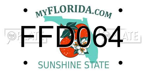 FFD064 Florida License Plate