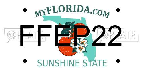 FFEP22 Florida License Plate