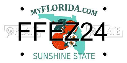 FFEZ24 Florida License Plate