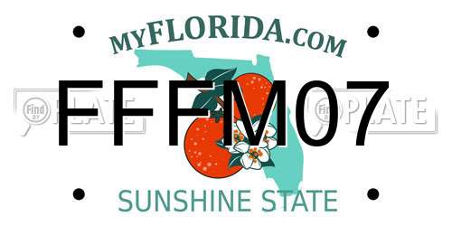 FFFM07 Florida License Plate