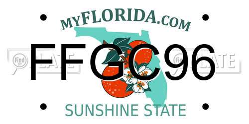 FFGC96 Florida License Plate