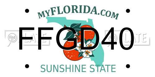 FFGD40 Florida License Plate