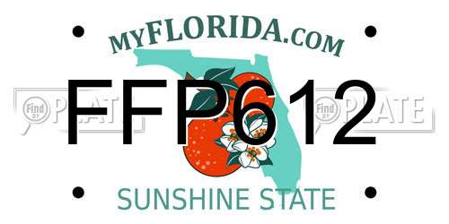 FFP612 Florida License Plate