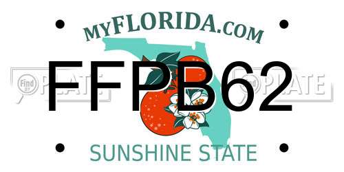 FFPB62 Florida License Plate