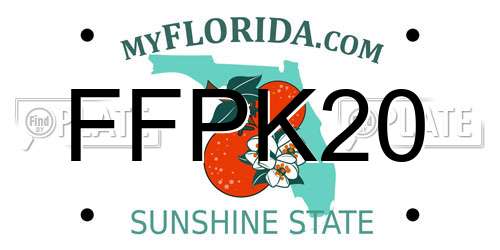 FFPK20 Florida License Plate