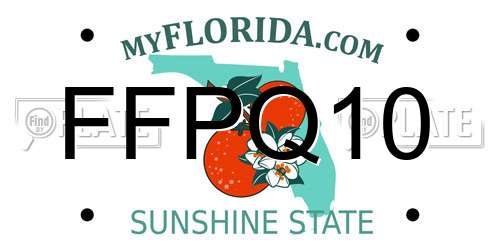FFPQ10 Florida License Plate